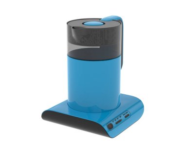 Beyaz arkaplanda elektrikli su ısıtıcısı