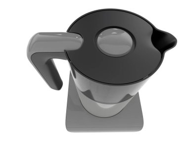 Beyaz arkaplanda elektrikli su ısıtıcısı