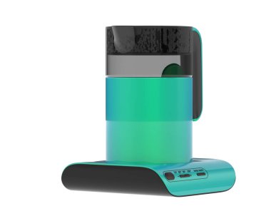 Beyaz arkaplanda elektrikli su ısıtıcısı