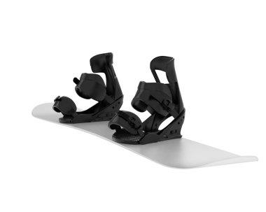 Snowboard beyaz arka planda izole edildi. 3d görüntüleme - illüstrasyon