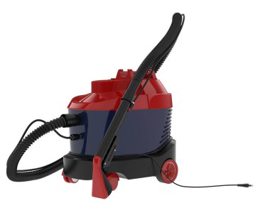 Elektrik süpürgesi beyaz arka planda izole edilmiş. 3d görüntüleme - illüstrasyon