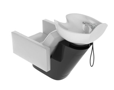 Çamaşır sandalyesi gri arka planda izole edilmiş. 3d görüntüleme - illüstrasyon