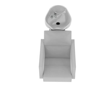 Çamaşır sandalyesi gri arka planda izole edilmiş. 3d görüntüleme - illüstrasyon