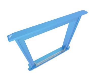 Beyaz arka plandaki pencere. 3d görüntüleme - illüstrasyon