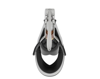 Beyaz arka planda tirbuşon. 3d görüntüleme - illüstrasyon