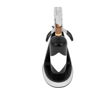 Beyaz arka planda tirbuşon. 3d görüntüleme - illüstrasyon