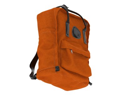 Arka planda izole edilmiş sırt çantası