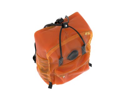 Arka planda izole edilmiş sırt çantası