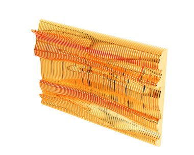 Tasarım duvarı beyaz arkaplanda izole edildi. 3d görüntüleme - illüstrasyon