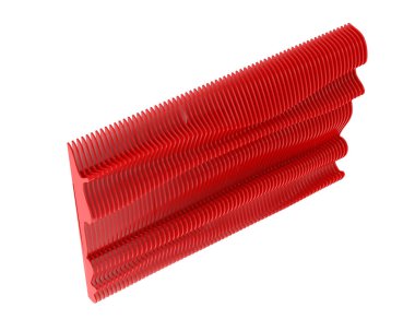 Tasarım duvarı beyaz arkaplanda izole edildi. 3d görüntüleme - illüstrasyon