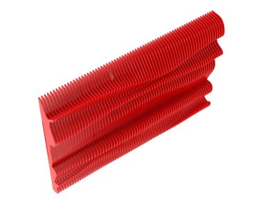 Tasarım duvarı beyaz arkaplanda izole edildi. 3d görüntüleme - illüstrasyon