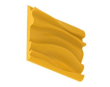 Tasarım duvarı beyaz arkaplanda izole edildi. 3d görüntüleme - illüstrasyon
