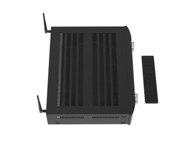 Beyaz arkaplanda izole edilmiş dijital video kaydedici. 3d görüntüleme - illüstrasyon