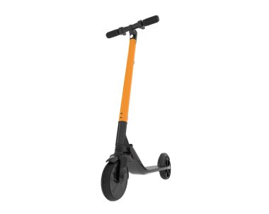 İzole edilmiş arkaplanda elektrikli scooter