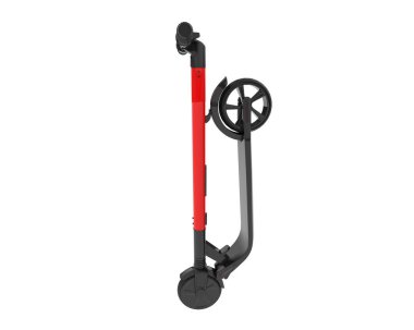 İzole edilmiş arkaplanda elektrikli scooter