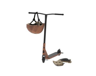 Scooter isolated on white background. 3d rendering - illustration