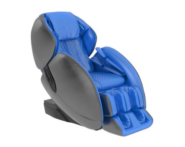 Masaj koltuğu beyaz arka planda izole edilmiş. 3d görüntüleme - illüstrasyon