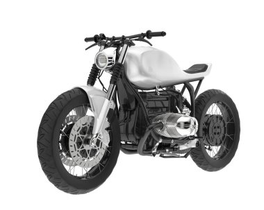 Beyaz arka planda izole edilmiş lüks motosiklet