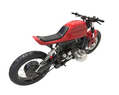 Beyaz arka planda izole edilmiş lüks motosiklet