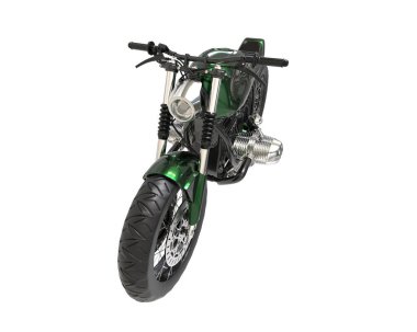 Beyaz arka planda izole edilmiş lüks motosiklet