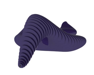 Parametrik bank beyaz arkaplanda izole edilmiş. 3d görüntüleme - illüstrasyon