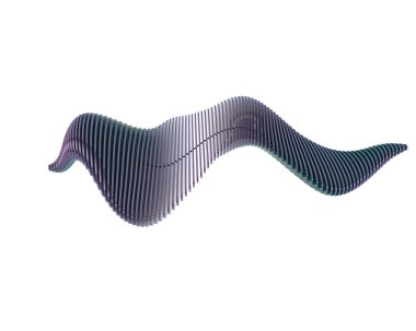 Parametrik bank beyaz arkaplanda izole edilmiş. 3d görüntüleme - illüstrasyon