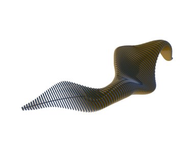 Parametrik bank beyaz arkaplanda izole edilmiş. 3d görüntüleme - illüstrasyon