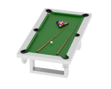 Bir bilardo masasının 3 boyutlu canlandırması