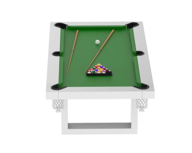 Bir bilardo masasının 3 boyutlu canlandırması