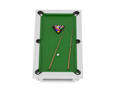 Bir bilardo masasının 3 boyutlu canlandırması