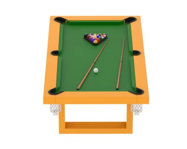 Bir bilardo masasının 3 boyutlu canlandırması