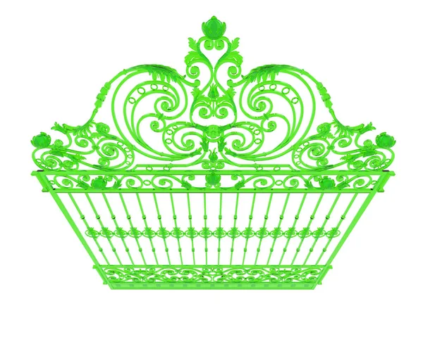 Sahte kapı beyaz arka planda izole edilmiş. 3d görüntüleme - illüstrasyon