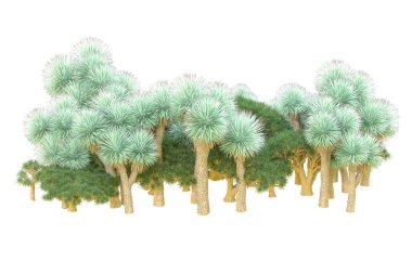 Orman beyaz arka planda izole edilmiş. 3d görüntüleme - illüstrasyon