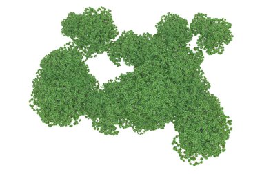 Orman ıssız. Afişler, posterler ya da fotoğraf manipülasyonları için kullanışlı bir görüntü. 3d oluşturma.