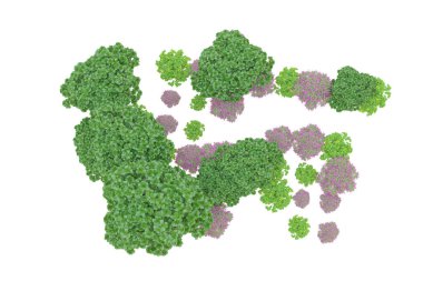 Orman ıssız. Afişler, posterler ya da fotoğraf manipülasyonları için kullanışlı bir görüntü. 3d oluşturma.