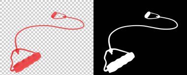 Atlama halatı beyaz arkaplanda izole edildi. 3d görüntüleme - illüstrasyon