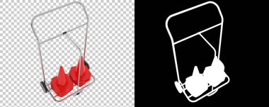 Trafik konileri şeffaf ve siyah arkaplanı taşır