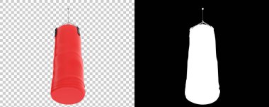 Şeffaf ve siyah arkaplan üzerine boks çantası, spor ekipmanı