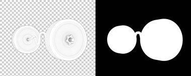 Halter arka planda izole edildi. 3B görüntüleme - illüstrasyon