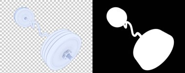 Halter arka planda izole edildi. 3B görüntüleme - illüstrasyon