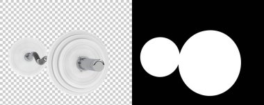 Halter arka planda izole edildi. 3B görüntüleme - illüstrasyon