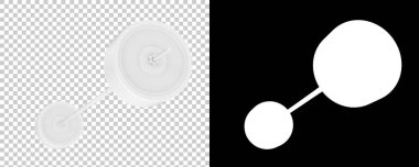 Halter arka planda izole edildi. 3B görüntüleme - illüstrasyon