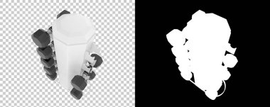 Spor ekipmanları arka planda izole edilmiş. 3d oluşturma