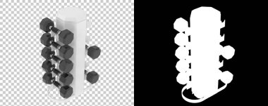 Spor ekipmanları arka planda izole edilmiş. 3d oluşturma