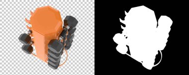 Spor ekipmanları arka planda izole edilmiş. 3d oluşturma