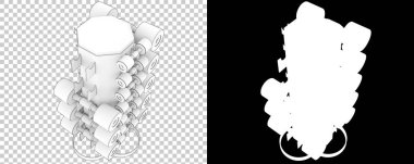 Spor ekipmanları arka planda izole edilmiş. 3d oluşturma