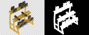 Spor ekipmanları arka planda izole edilmiş. 3d oluşturma