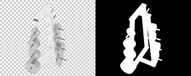 Spor ekipmanları arka planda izole edilmiş. 3d oluşturma