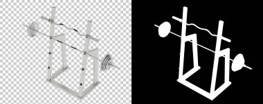 Spor ekipmanları arka planda izole edilmiş. 3d oluşturma