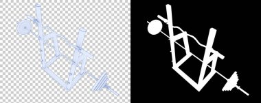 Spor ekipmanları arka planda izole edilmiş. 3d oluşturma